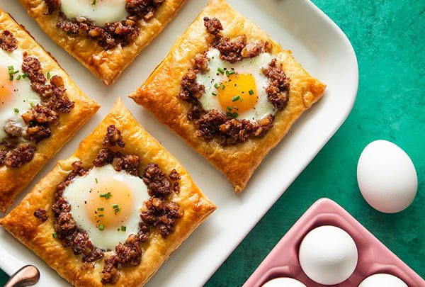 Corned Beef Hash and Egg Pastries